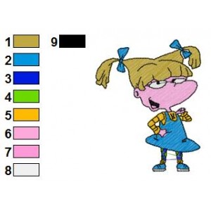 Rugrats Angelica Pickles 02 Embroidery Design